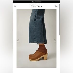 No. 6 Brown Leather Clogs